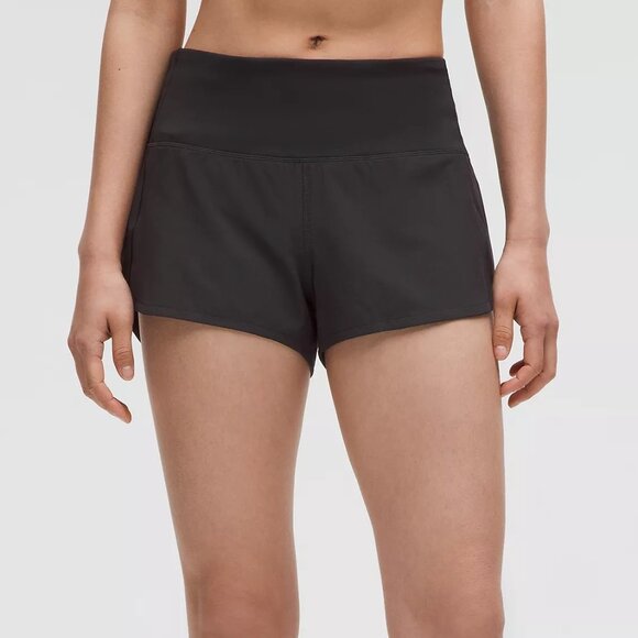 lululemon Speed Up High-Rise Lined Short 2.5", size 4 in grey & black - Picture 6 of 6